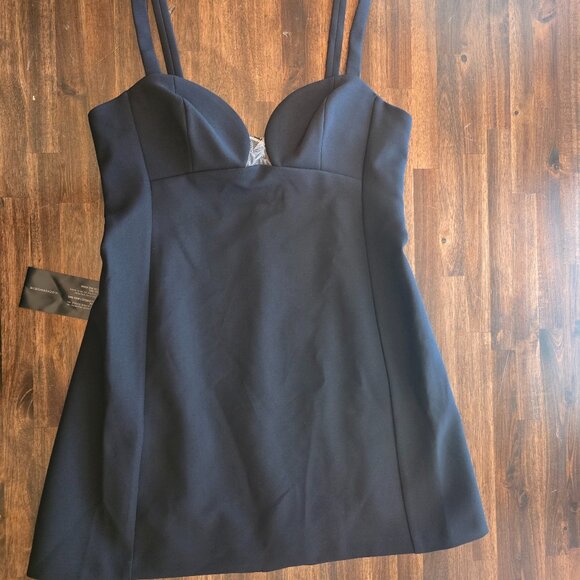 BCBGMaxAzria Dresses & Skirts - NWT BCBGMaxAzria Mini Dress 10 Bustier Mesh Insert Scuba Crepe Sleeveless